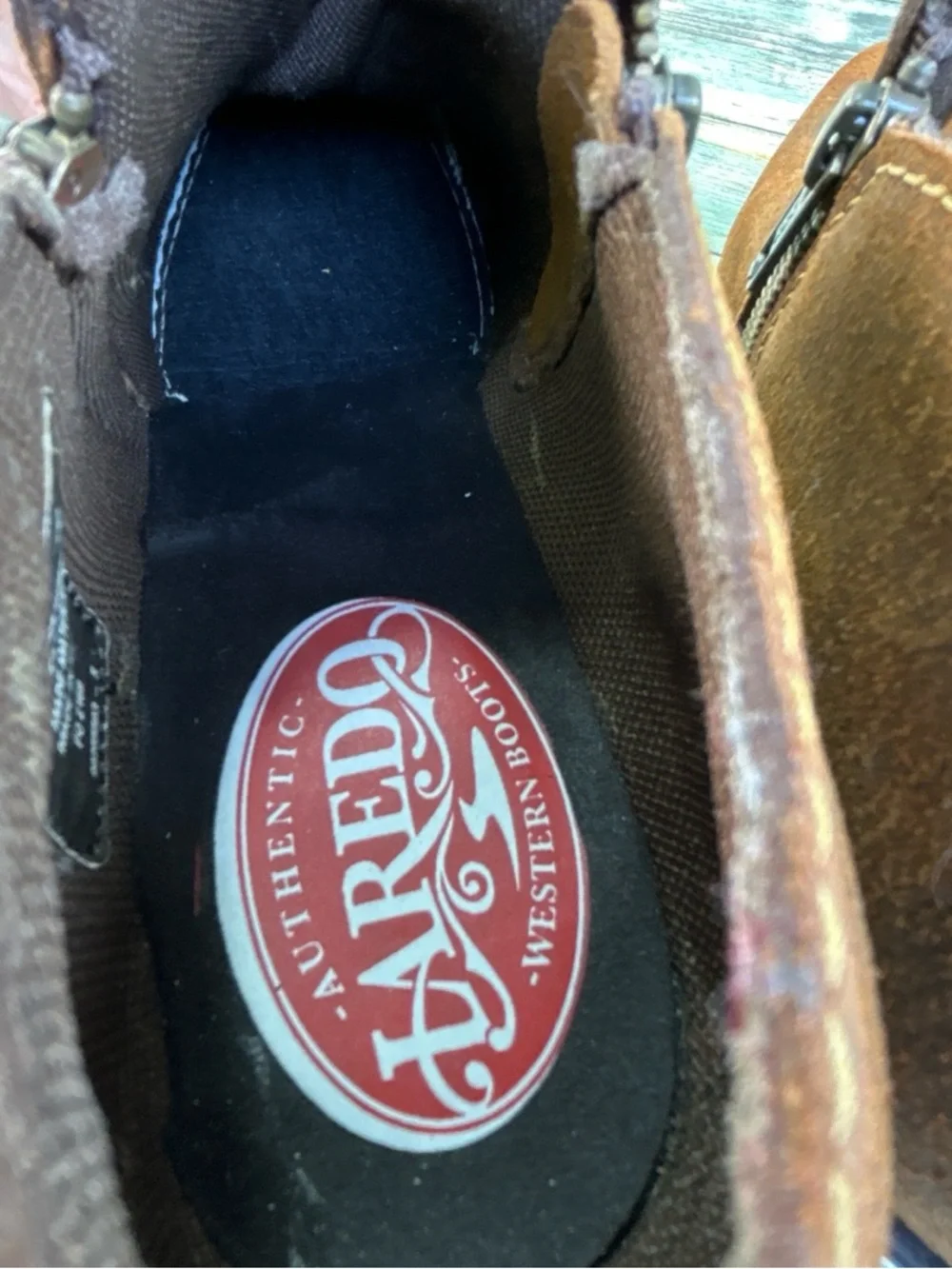Larado Lad Short Western Bootie Womens 7.5M Brown Leather Snip Toe Cowgirl READ